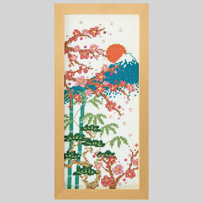 [預購]日本十字繡材料包 [富士山] 連框