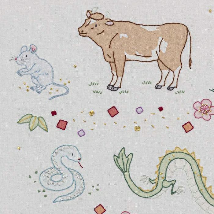 [預購]日本新年刺繡材料包 [十二生肖]