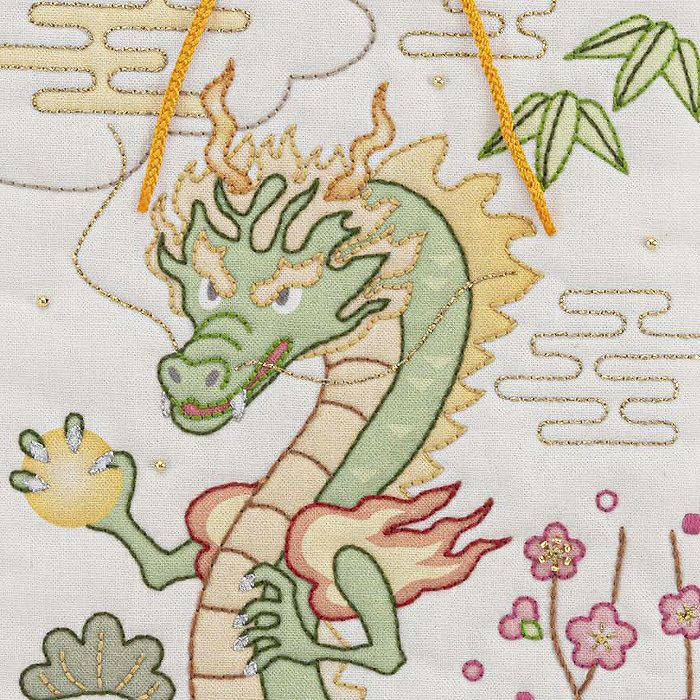 [預購]日本新年刺繡材料包 [龍年-迷你掛毯]