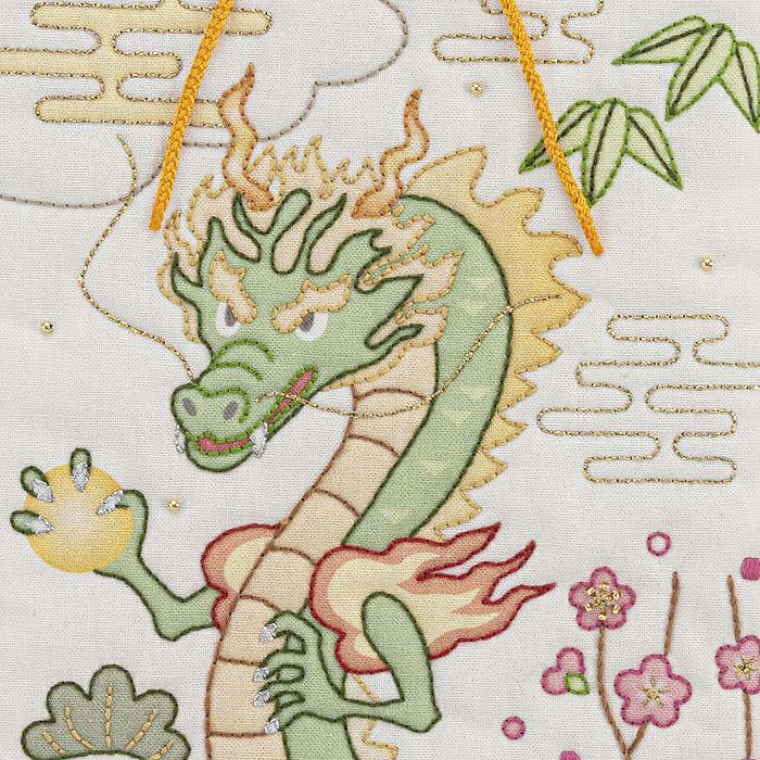 [預購]日本新年刺繡材料包 [龍年-迷你掛毯￼]