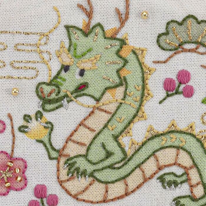 [預購]日本新年刺繡材料包 [龍年-繪馬裝飾]