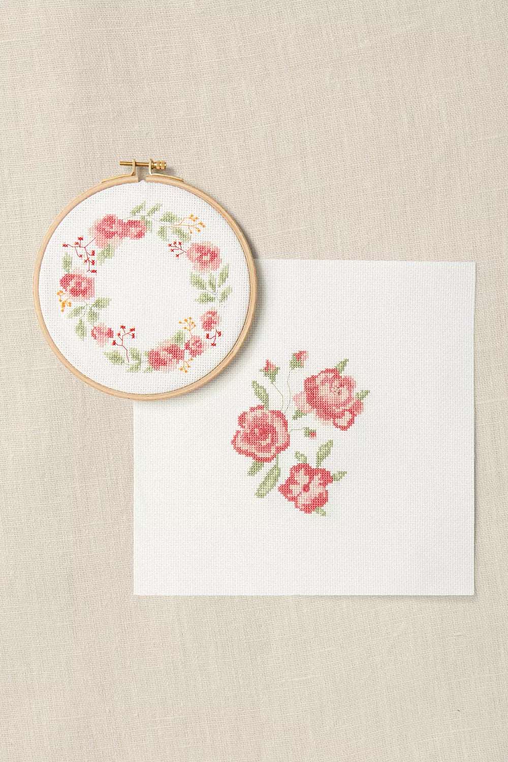 DMC 十字繡材料包 [紅色小花] Mindful Making